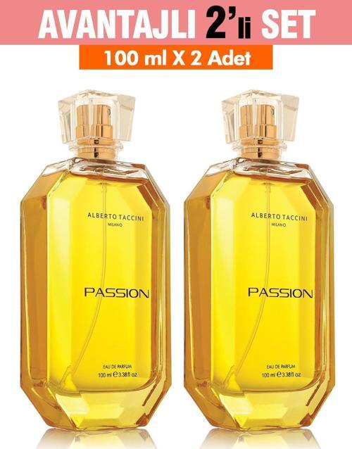 2'Li Set  Alberto Taccini PASSION Kadın Parfümü -100 ml