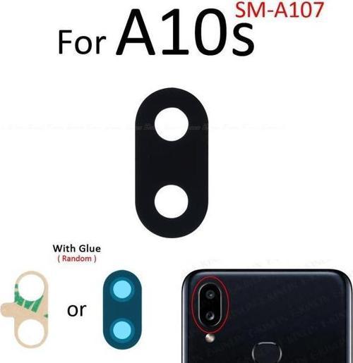 Samsung Galaxy A10S Arka Kamera Camı Lens Yapışkanlı