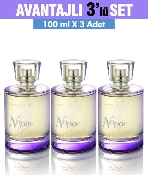 3'Lü Set Alberto Taccini NAPAE Kadın Parfümü - 100 ml