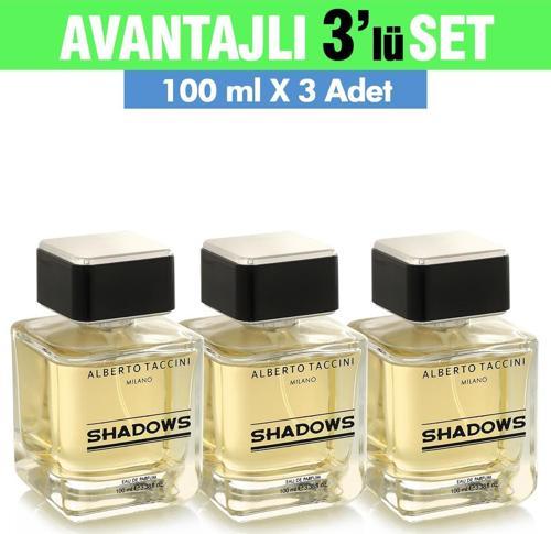 3'Lü Set Alberto Taccini SHADOWS Erkek Parfümü - 100 ml