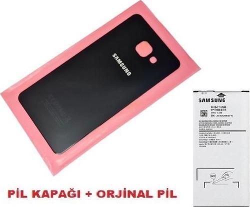 Samsung Galaxy A7 2016 (A710) Arka Kapak Batarya Kapağı + PİL (CAM) SİYAH