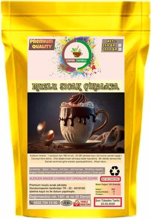 Muzlu Sıcak Çikolata 1 Kg - 1000 Gr " Premium Qualıty "