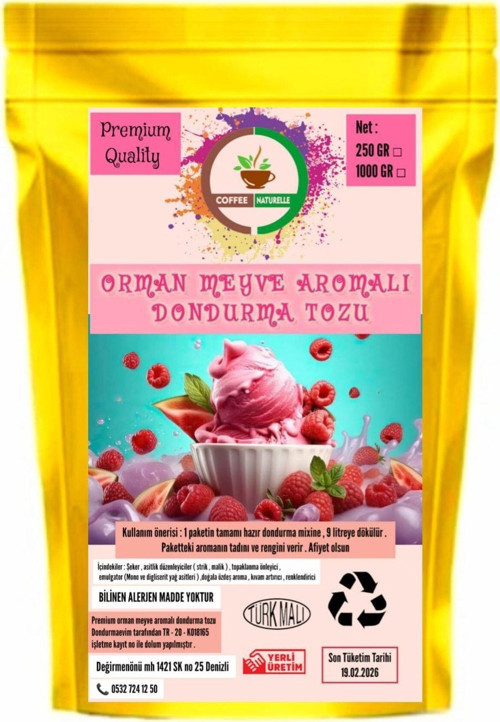 Orman Meyveli Dondurma Karışım Tozu - 250 Gr