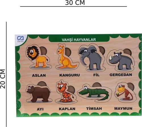 Ahşap Vahşi Hayvanları Bul-Tak