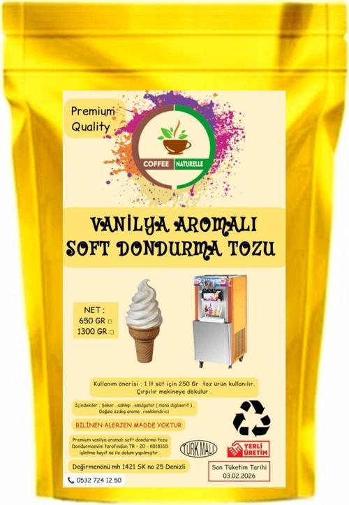 Vanilyali Soft Dondurma Tozu