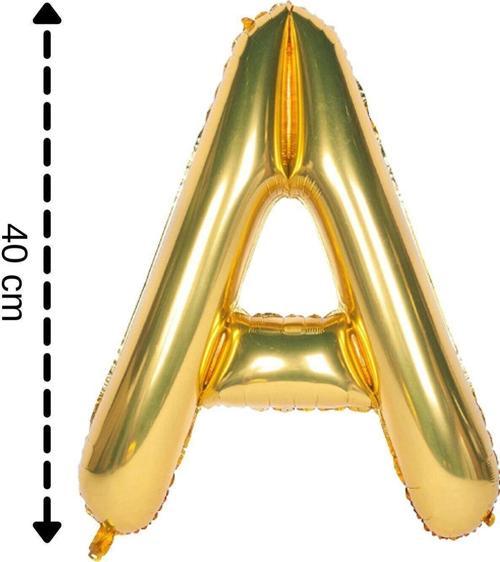 Folyo Balon A Harfi Helyum Balon 40 Cm Gold Renk