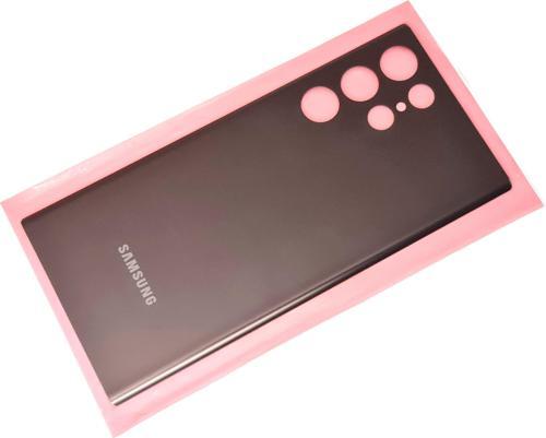 Samsung Galaxy S22 ULTA Arka Pil Batarya Kapağı (CAM) KAHVER RENGİ