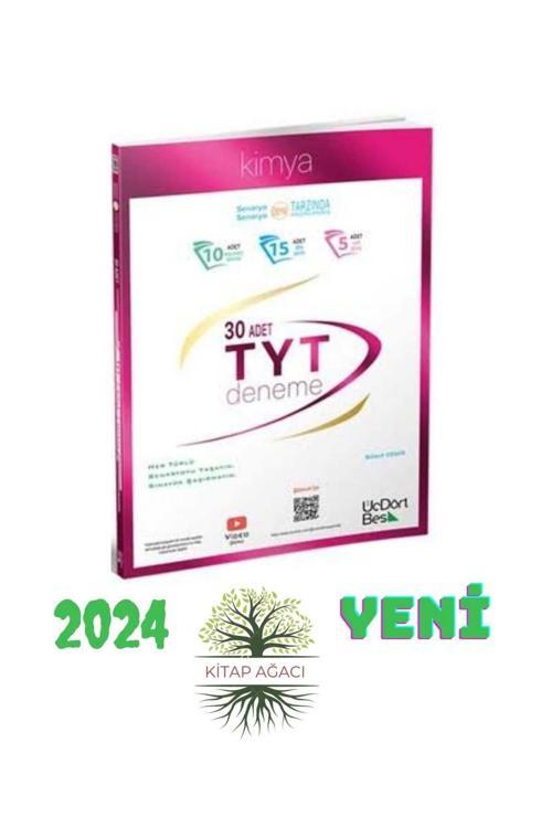Üç Dört Beş Yayınları 345 Tyt Kimya Denemeleri 2024 Güncel Yeni Baskı