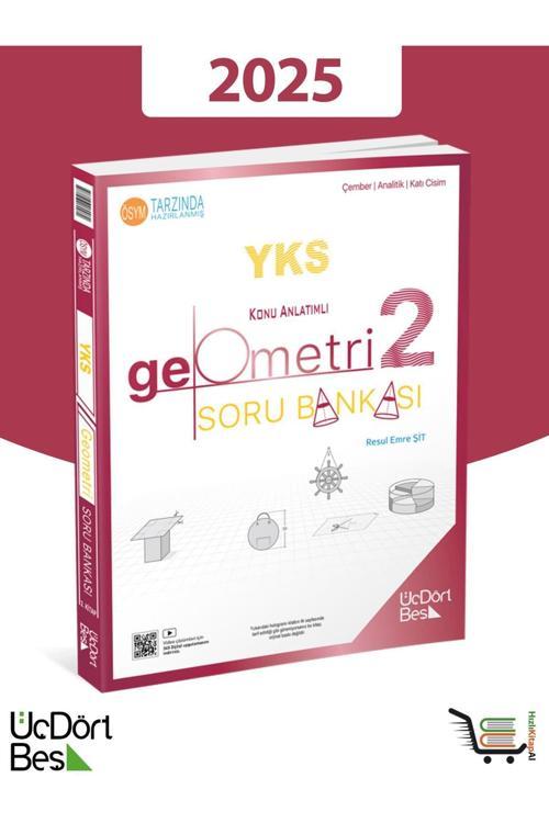 Üç Dört Beş Yayınları 345 Tyt-Ayt Geometri 2. Kitap Soru Bankası