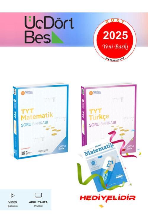 Üç Dört Beş Yayınları 345 Tyt Matematik-Türkçe Matematik Soru Bankası Hediyeli
