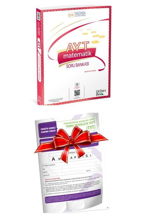 Üç Dört Beş Yayınları 345 - Üçdörtbeş Ayt Matematik Soru Bankası Güncel Baskı + Tyt Türkiye Geneli Deneme..!