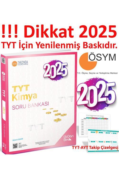 Üç Dört Beş Yayınları 345 - Tyt Kimya Soru Bankası – Tamamı Çözümlü – Dikkat 2025 Orbital