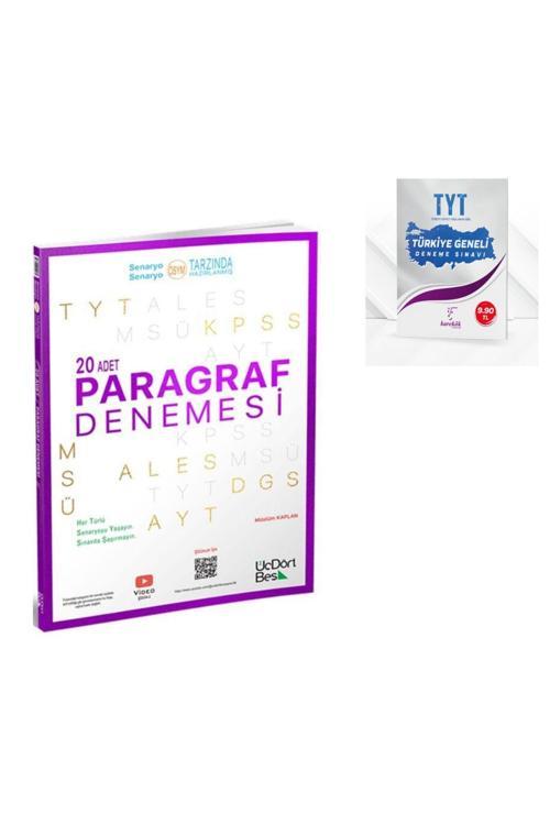 Üç Dört Beş Yayınları Üçdörtbeş Yayınları Tyt Paragraf Branş + Tyt Deneme