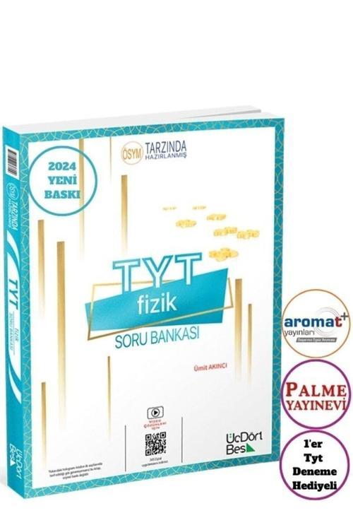 Üç Dört Beş Yayınları 3 4 5 Üçdörtbeş 345 Tyt Fizik Soru + Aromat-Palme 1'Er Tyt Deneme Hediyeli