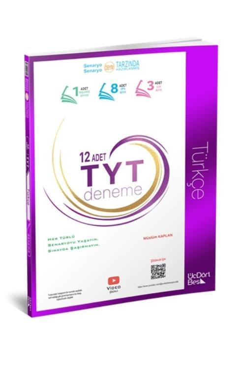 Üç Dört Beş Yayınları 3 4 5 Üçdörtbeş 345 - Tyt Türkçe 12 Li Deneme - Güncel Baskı 2025