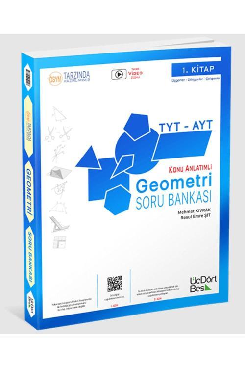 Üç Dört Beş Yayınları Tyt Ayt Geometri Soru Bankası (1. Kitap) 345 Üçdörtbeş (Kitapsenin'E Özel Güncel Baskıdır)