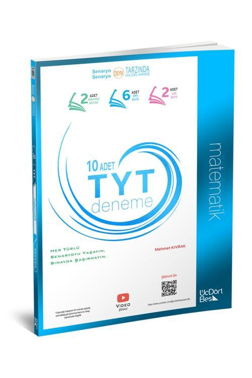 Üç Dört Beş Yayınları Tyt 10’Lu Matematik Deneme Soru Bankası 345 Üçdörtbeş (Güncel İçeriğe Sahiptir)