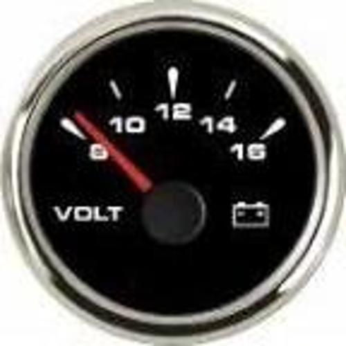 Voltmetre  Ø52Mm Siyah 24V