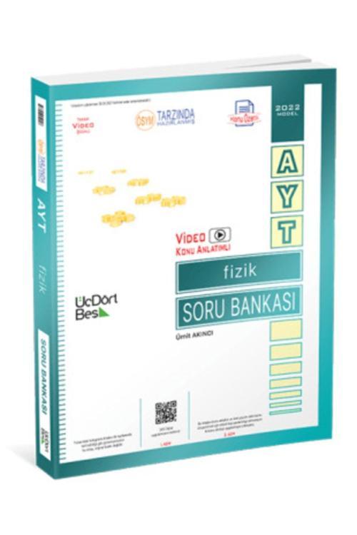 Üç Dört Beş Yayınları 345 - Ayt Fizik Soru Bankası 2022 Model