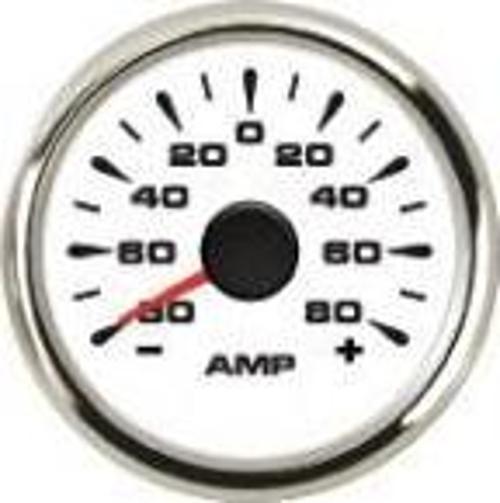 Ampermetre 80Amp Ø52Mm Beyaz 12/24V