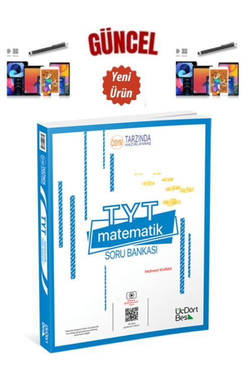 Üç Dört Beş Yayınları 345-Ösym Tarzında Tyt Matematik Video Çözümlü Soru Bankası- Güncel Baskı+Dokunmatik Kalem