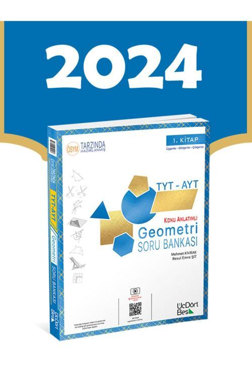 Üç Dört Beş Yayınları 345 - Tyt-Ayt Geometri Soru Bankası - Güncel Baskı
