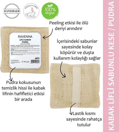 Doğal Kabak Lifli Keseli Pudra Sabun 100 Gram