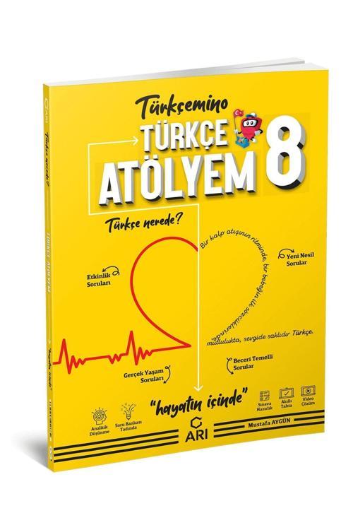 Arı Yayıncılık 8. Sınıf Lgs Türkçe Atölyem Soru Bankası Türkçemino Arı (Kitapsenin'E Özel Güncel Baskıdır)