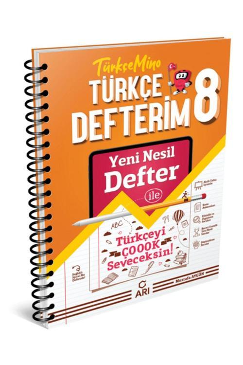 Arı Yayıncılık 8. Sınıf Lgs Türkçe Defterim Türkçemino Yeni Nesil Defter Arı(Kitapsenin'E Özel Güncel Baskı)