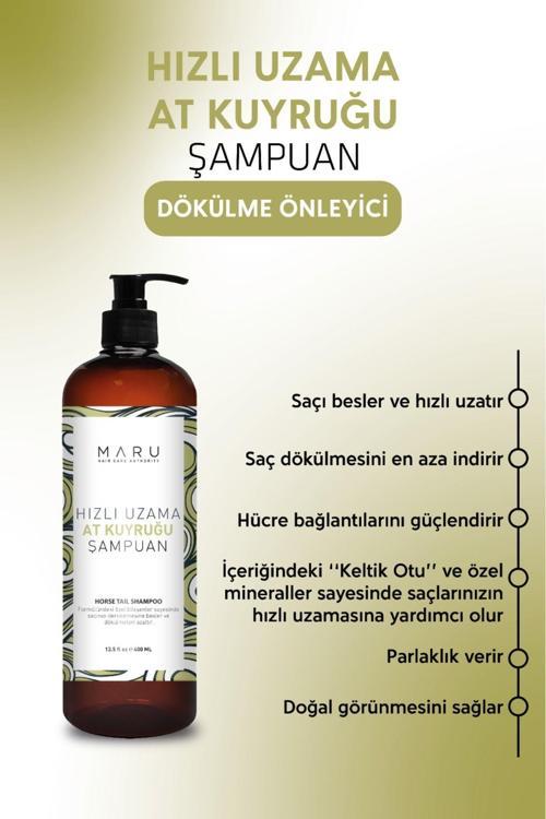 At Kuyruğu Şampuan Hızlı Uzamaya Yardımcı Zayıf Ve Yıpranmış Saçlar Için 400 Ml