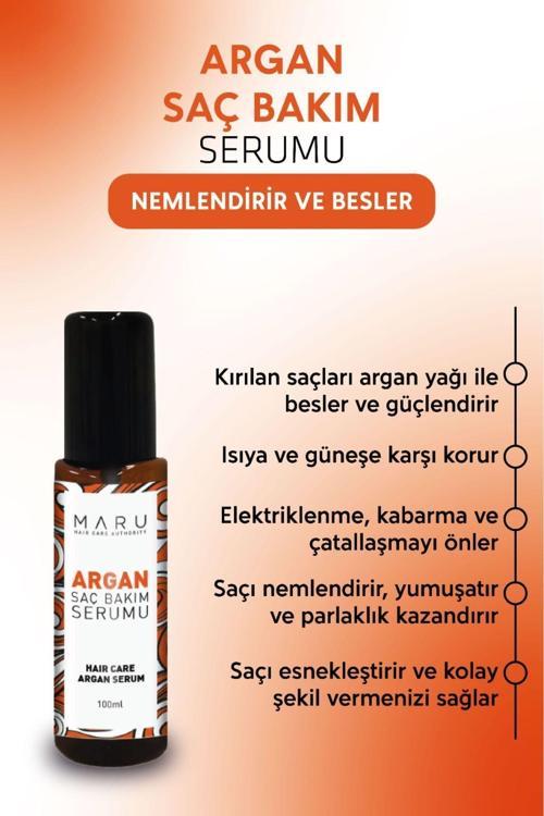 Besleyici Ve Onarıcı Saç Bakım Yağı Argan&Keratin Yanmış Yıpranmış Saçlar Için 100 Ml