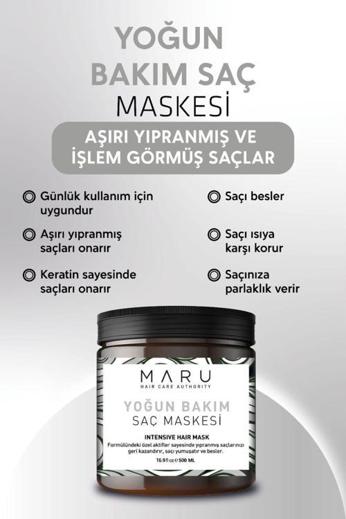 Intensive Keratin Aşırı Yıpranmış Saçlara Özel Yoğun Saç Bakım Maskesi 500 Ml 8699211721013