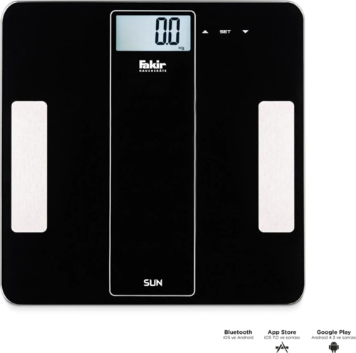 Sun Bluetooth Vücut Analiz Baskülü (akıllı baskül)  (Tartı) Siyah