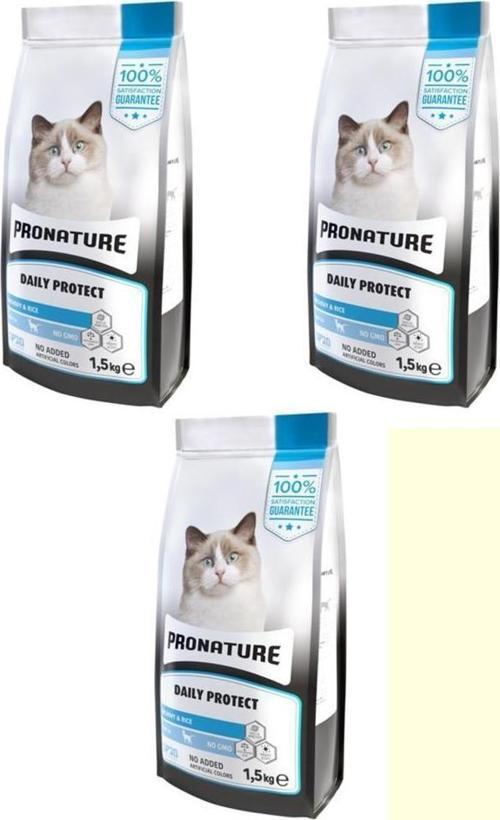 Daily Protect Hamsili ve Pirinçli Yetişkin Kedi Maması 1,5 Kg*3 ADET