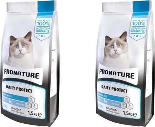Daily Protect Hamsili ve Pirinçli Yetişkin Kedi Maması 1,5 Kg*2 ADET