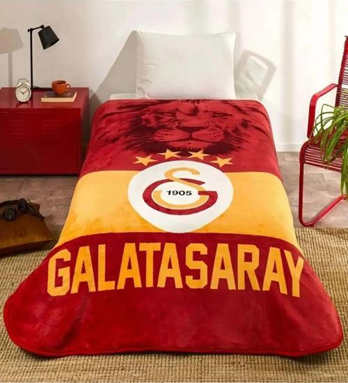 Galatasaray Klasik Aslan Lisanslı Tek Kişilik Battaniye