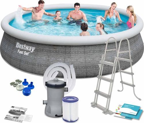 57372 Büyük Aile Havuzu 457x107cm 220v Filtre + Merdiven Set