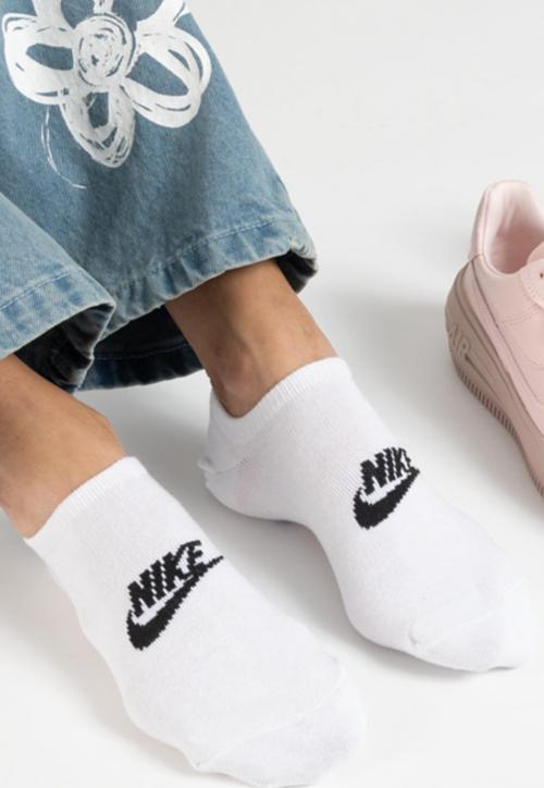 Sportswear Everyday Essential No Show Unisex 3lü Bileksiz Çorap Beyaz