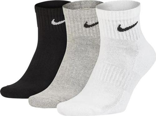 Everyday Cotton Cushioned Erkek Beyaz Siyah Gri 3Lü Çorap