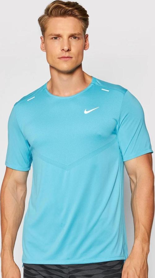 Dri Fit Rise 365 Running Tee Blue Kısa Kollu Erkek Koşu Tişörtü Mavi