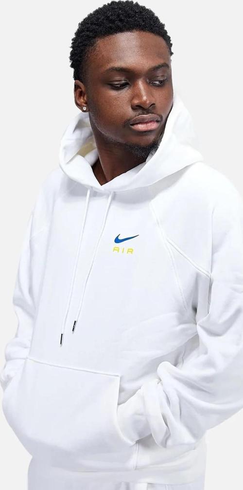 Air French Terry Hoodie Kapüşonlu Unisex Sweatshirt Oversize Beyaz