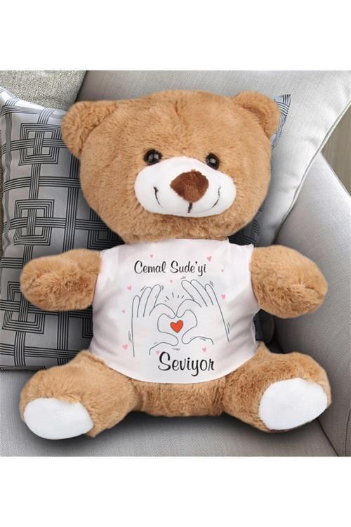 Kişiye Özel Kim Kimi Seviyor Temalı Peluş Ayıcık 23Cm 81882