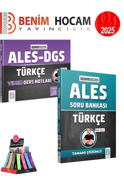 Benim Hocam Yayınları 2025 Ales Dgs Türkçe Video Ders Notları Ve Ales Türkçe Tamamı Çöz. Soru Bankası Seti Kalemlik