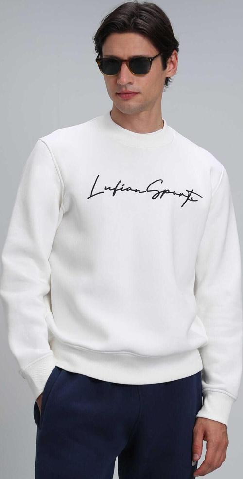 Lowe Erkek Sweatshirt Kırık Beyaz