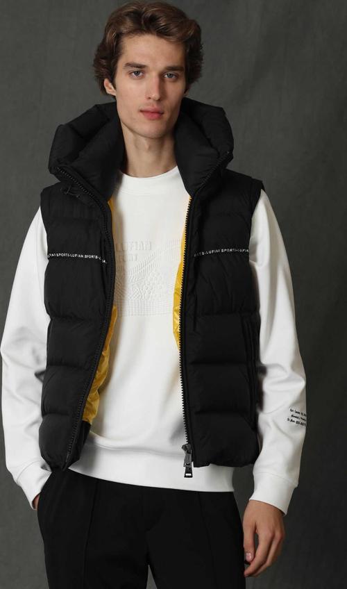 Josef Kaz Tüyü Erkek Yelek Siyah