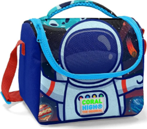Kids Saks Mavi Astronot Desenli Thermo Beslenme Çantası 11724