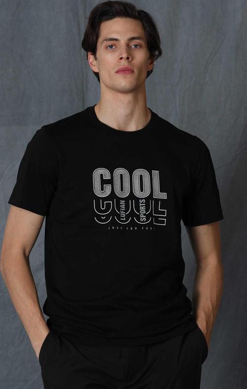 Maya Modern Grafik T- Shirt Siyah