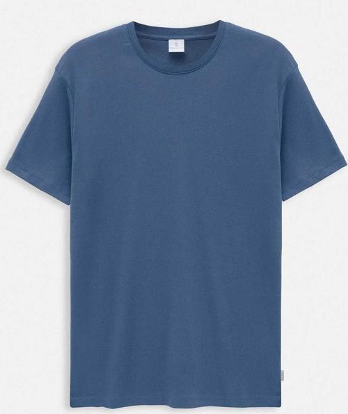 Orlen İndigo Renk İpek Apreli Oversize T-shirt