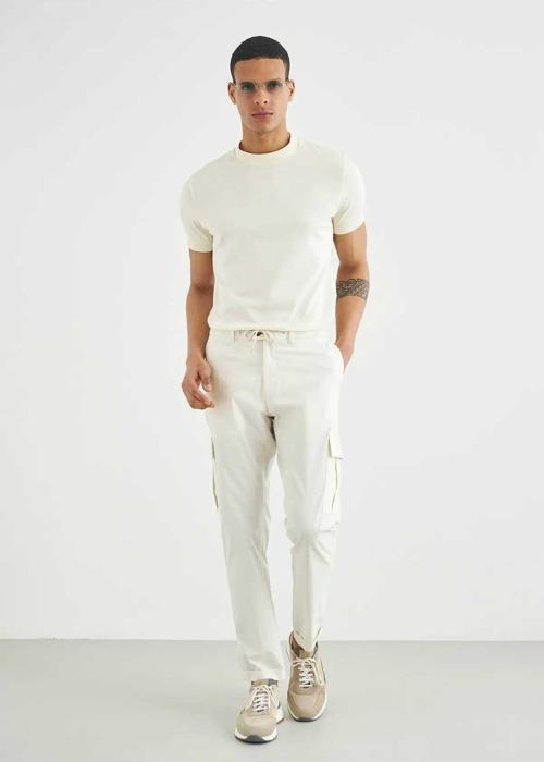 Moria Kırık Beyaz Renk Kargo Pantolon