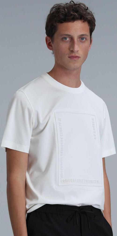 Mabel Modern Grafik T- Shirt Kırık Beyaz